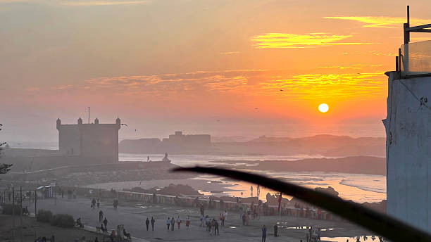 Sun going down beyond the Atlantic horizon