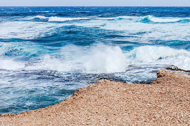 Rocky coast of Atleantic Ocean. Pie Corner, Barbados