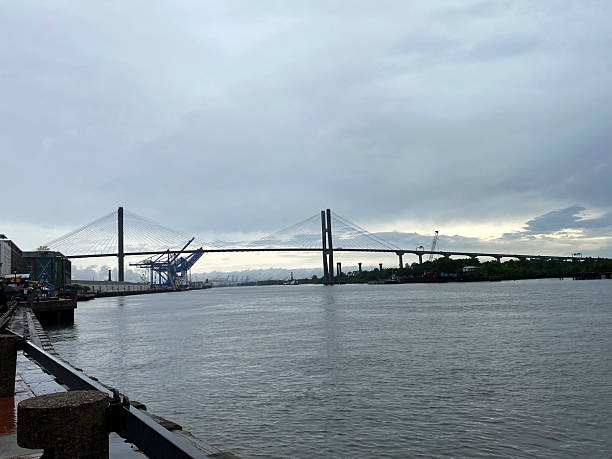 istock Talmadge Memorial Bridge over Savannah River on a Cloudy Day 2215958769