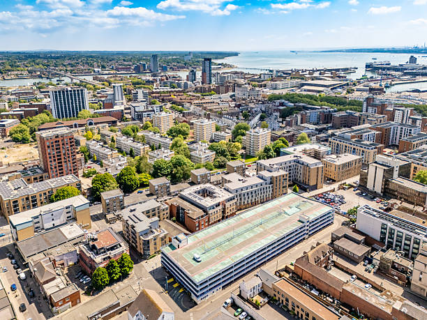 istock Multi-storey car park in Southampton city 2215961805
