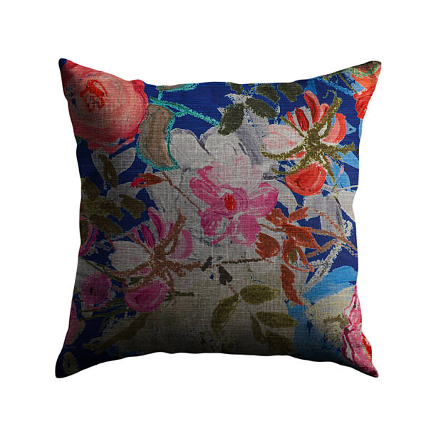 istock Decorative Throw Pillow with Ornate Patterned Design, isolated transparent png backdrop 2215966363