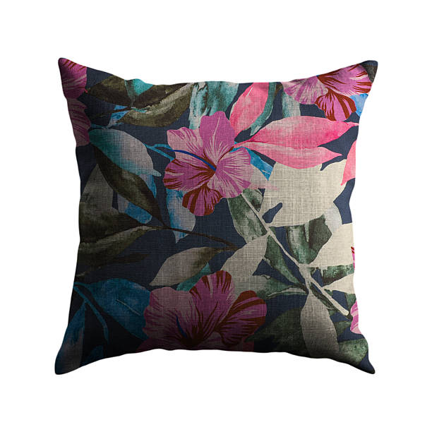 istock Decorative Throw Pillow with Ornate Patterned Design, isolated transparent png backdrop 2215966403