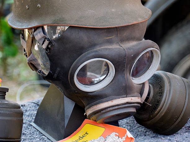 istock Vintage German Gas Mask Displayed at Antique Fair 2215972200