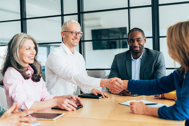 istock Handshake for the new agreement 2215974794