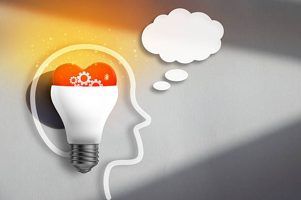 istock Brain and heart. Logical light of creativity 2215990017