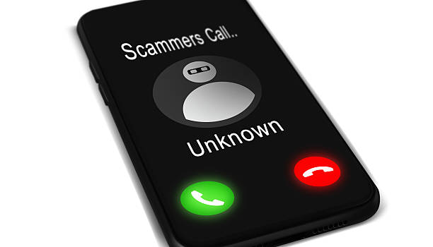 istock Scammers Call to deceive. Online crimes. 3D rendering on a white backgrounds. 2215992442