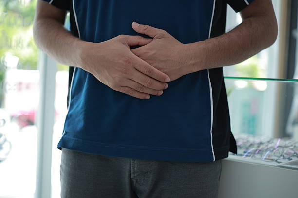 istock Stomachache, abdominal massage pain relief 2215992813