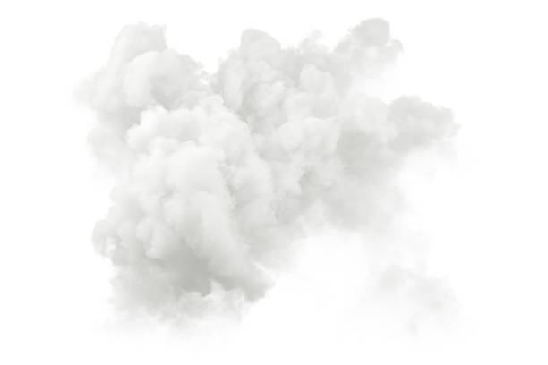 istock Cutout creativity steam clouds shapes on white background 3d render 2215999583