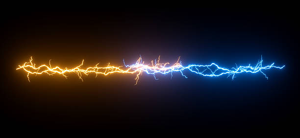 istock Yellow and blue energy smash impact 3d rendering 2216001362