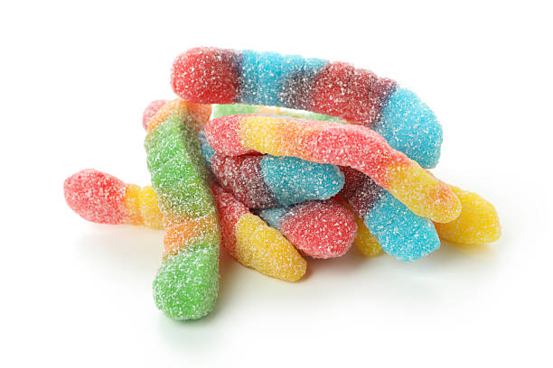 istock Tasty gummy candies isolated on white background 2216008590