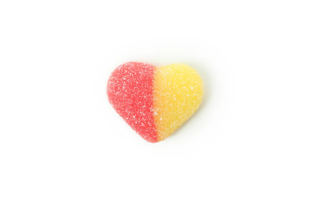 Tasty gummy candy isolated on white background.