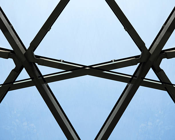 Close-up and abstract background of modern corporate building facade.