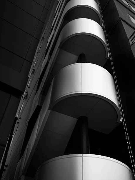 istock Staircase curve Building exterior Architecture details shade shadow contrast lighting 2216011863