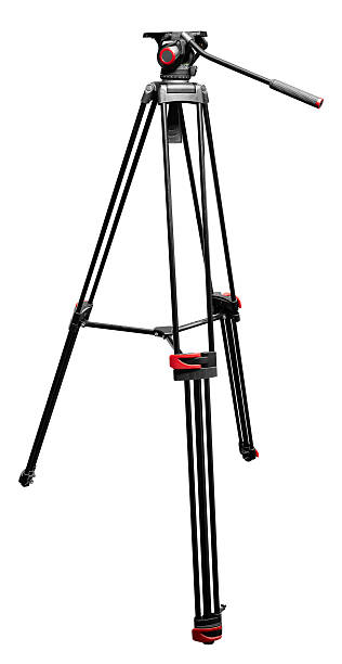 istock Black tripod camera isolated on white background with clipping path 2216014404