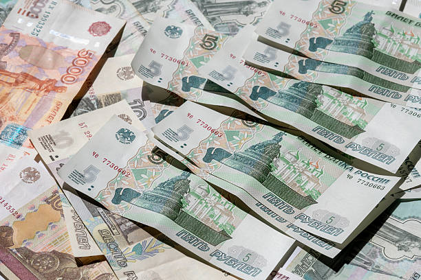 istock Paper banknotes of Russian rubles in a stack 2216016769