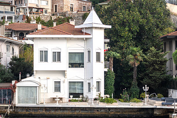 Istanbul Turkey: November 12, 2023: The beautiful house of Bosphorus to Istanbul, Turkey