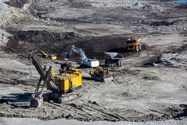 istock Panoramic aerial view of coal mine. 2216019323