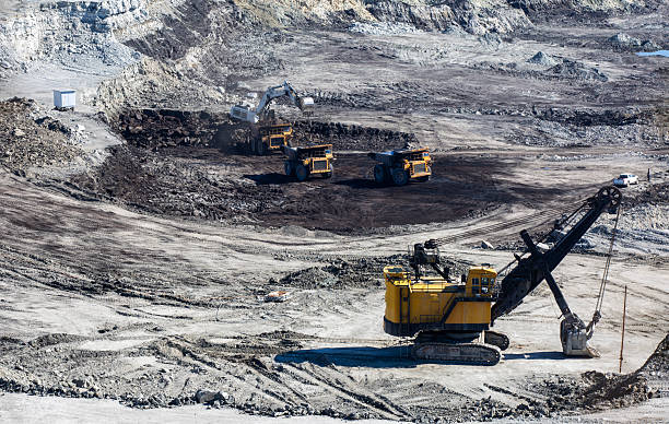 istock Panoramic aerial view of coal mine. 2216019354