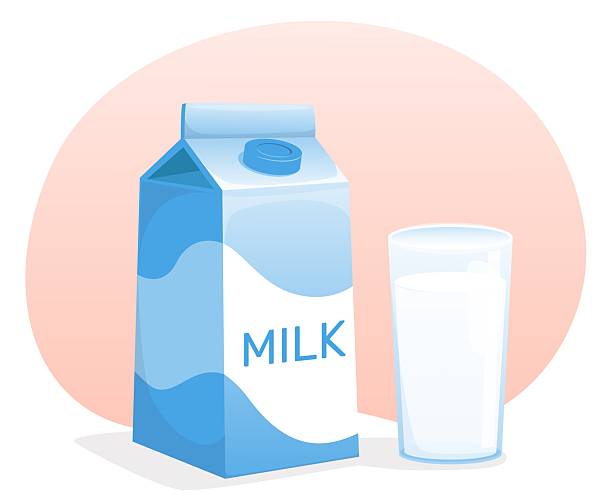 istock Large milk carton package and glass of poured dairy. Liquid yogurt pack. Cardboard box. Closed packet. Calcium nutrition. Food packing. Drink cream and kefir liter bottle. Vector concept 2216019677