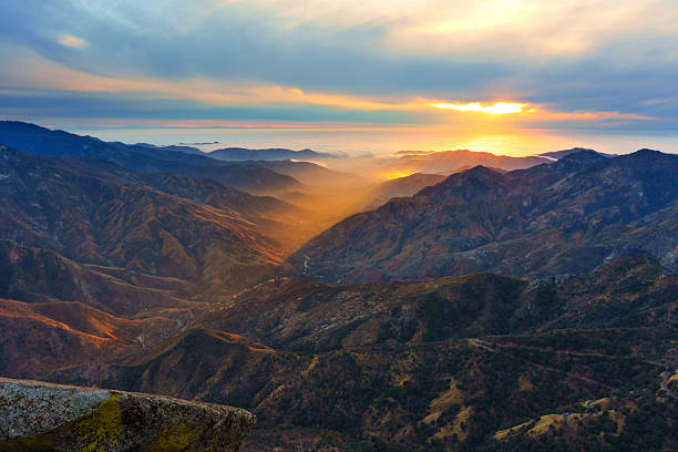 istock Golden Sunset Over Mountain Valleys in Sequoia National Park 2216020249
