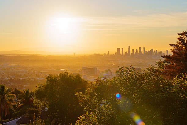 istock Stunning Sunset Over Los Angeles Skyline from Runyon Canyon 2216020691