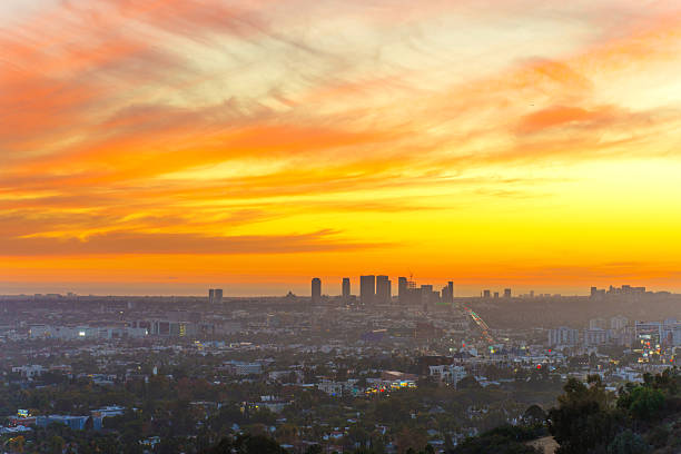 istock Breathtaking Sunset Over Los Angeles Skyline From Runyon Canyon 2216021149
