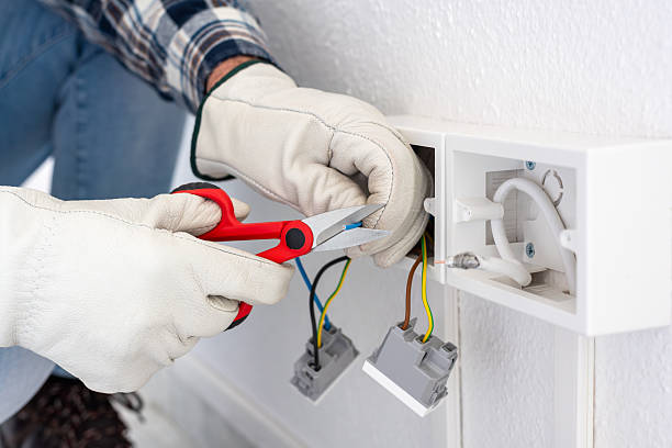 istock Electrician at work on a residential electrical system. Electricity. 2216021476