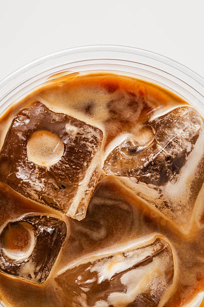 istock Refreshing Iced Coffee with Ice Cubes in Clear Plastic Cup 2216025626
