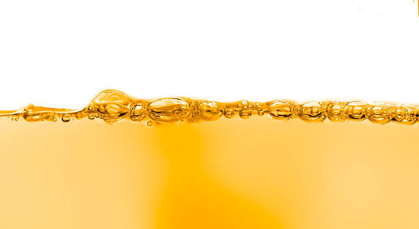istock Liquid oil and bubbles surface ripple transparent on white background. 2216026978