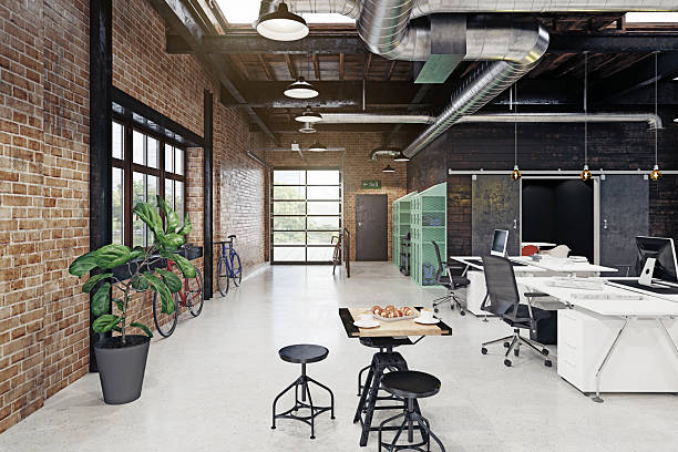 istock Industrial office with plants 2216027286