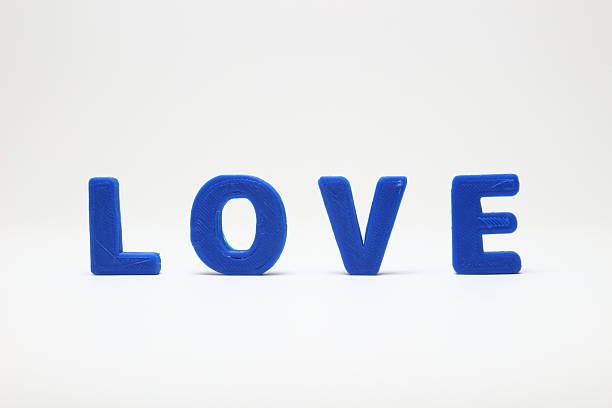 istock The message of love expressed in blue letters. 2216030408