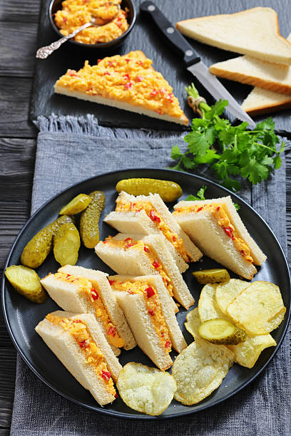 istock pimento cheese sandwiches with pickles and chips 2216037235