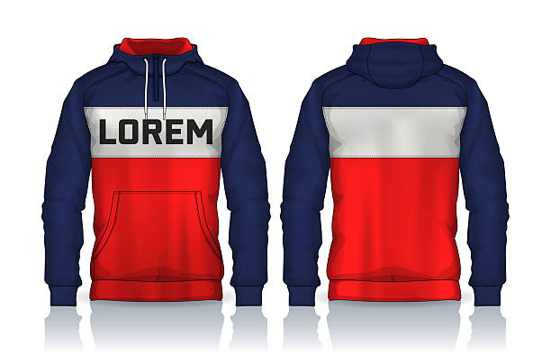 istock Hoodie shirts template.Jacket Design,Sportswear Track front and back view. 2216039956