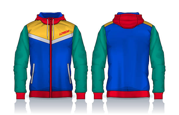 istock Hoodie shirts template.Jacket Design,Sportswear Track front and back view. 2216039972
