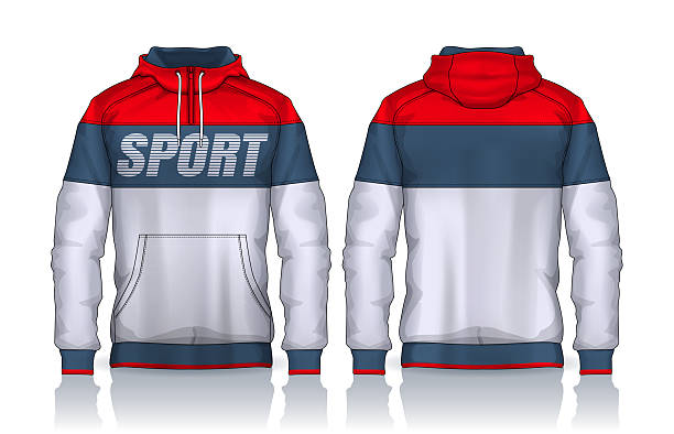 istock Hoodie shirts template.Jacket Design,Sportswear Track front and back view. 2216039980