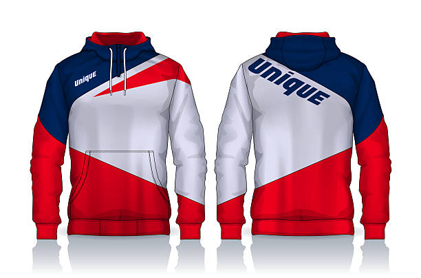 istock Hoodie shirts template.Jacket Design,Sportswear Track front and back view. 2216040023