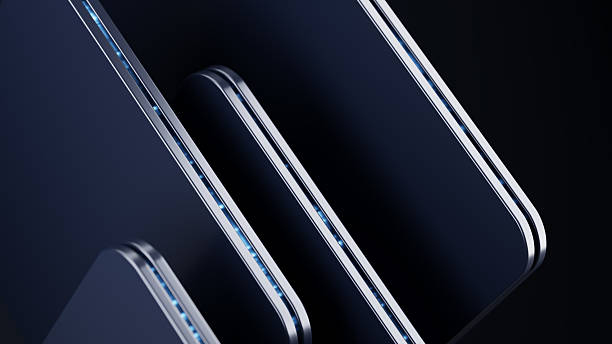 istock Sleek Futuristic Panels with LED Lightings Displaying Minimal Design in Abstract Composition 2216041405