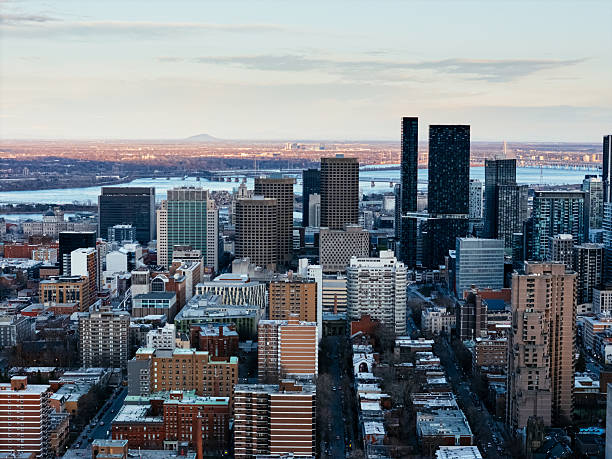 istock Cloudy Montreal City Skyline at sunrise, Quebec, Canada 2216042838