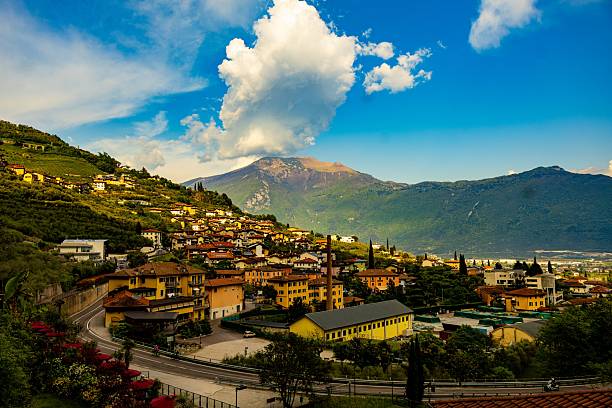 istock Charming Italian village with mountain backdrop. 2216049275