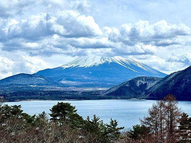 istock Mount Fuji with Snow-Capped Peak and Lake 2216060898