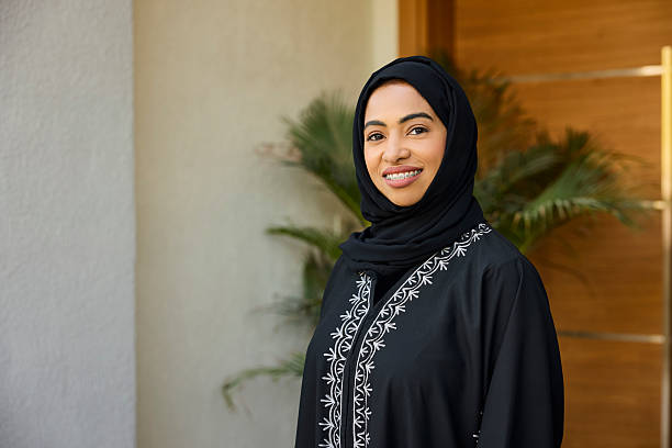 istock Portrait of smiling middle eastern female 2216062462