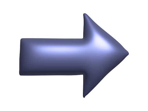 3d arrow symbol. Business clipart. Single element for design