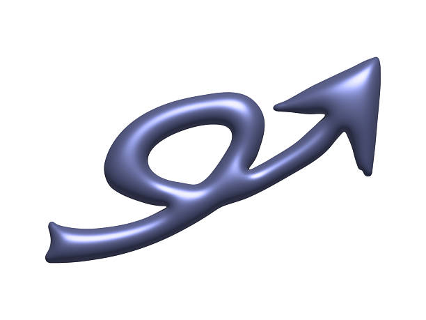 3d arrow symbol. Business clipart. Single element for design