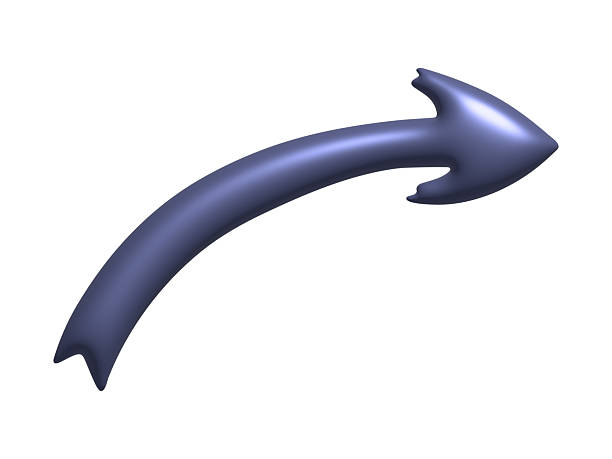3d arrow symbol. Business clipart. Single element for design