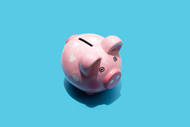 istock Pinggy bank on blue background. 2216066889