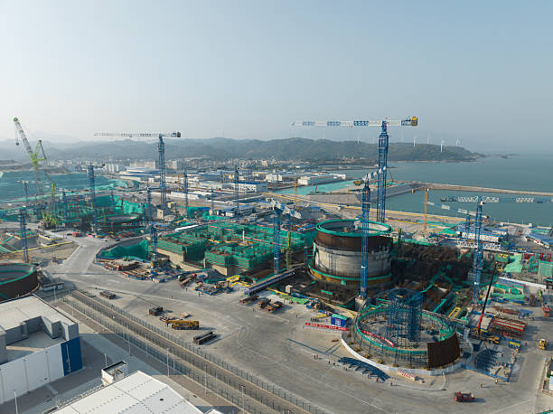 istock A nuclear power plant is being built on the coast. 2216074421