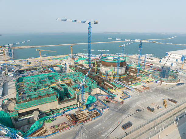 istock A nuclear power plant is being built on the coast. 2216074425