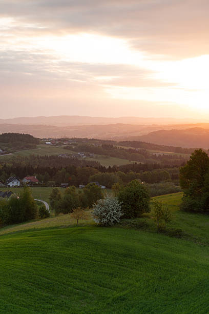 istock Sunrise over rural landscape in Poland 2216077764