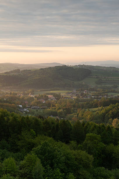 istock Sunrise over rural landscape in Poland 2216078211