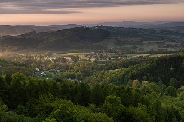 istock Sunrise over rural landscape in Poland 2216078375